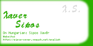 xaver sipos business card