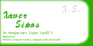 xaver sipos business card